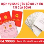 Dịch Vụ Sang Tên Sổ đỏ Uy Tín Tại Cửa Đông