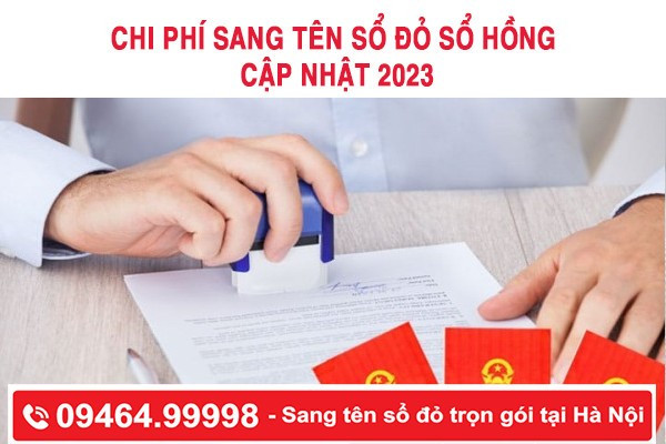 Chi PhÍ Sang TÊn SỔ ĐỎ SỔ HỒng