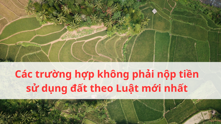 Các Trường Hợp Không Phải Nộp Tiền Sử Dụng đất